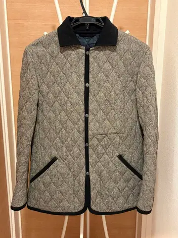 가격 상담 가능 gloster 그레이 퀼팅 자켓 코듀로이 옷깃 L