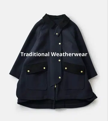 트래디셔널 웨더웨어 멜톤 더블 페이스 A 라인 코트 34