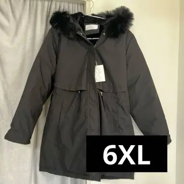 빅 사이즈 새상품 복슬복슬! 퍼 포함 푸드코트 6XL 플러스 사이즈