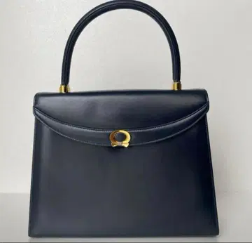 와코 포멀 핸드백 네이비