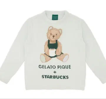 gelato pique 파우더 베어 자카드 풀오버 민트 그린