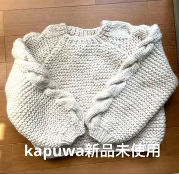 kapuwa 핸드 니트 스웨터 아이보리