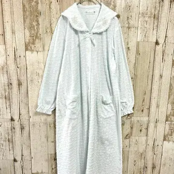 단루살롱 와코루 룸웨어 롱 원피스 꽃무늬 자수 긴팔 M