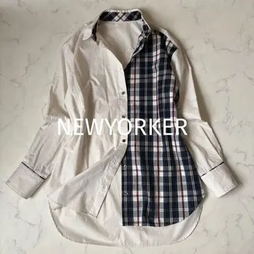 NEWYORKER 2022SS 오버 셔츠 블라우스 타탄 체크