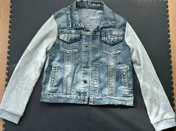 데님 맨투맨 콤비 자켓