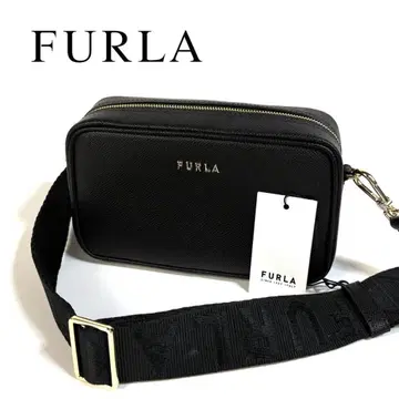 [ 컨디션 최상 ] FURLA 가죽 숄더백 미니백 블랙 택 포함