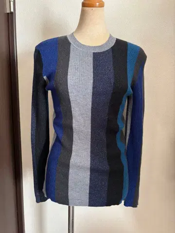 PAUL SMITH 니트 스웨터 XL 라메 믹스 바이컬러 멀티 컬러