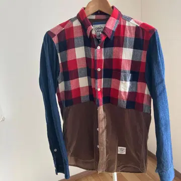 GENTLE MAN 긴팔 플란넬 셔츠 빨파 체크