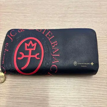 CASTELBAJAC 로고 장지갑 네이비