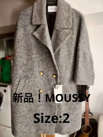 새상품! moussy 울 코트 그레이 size 2