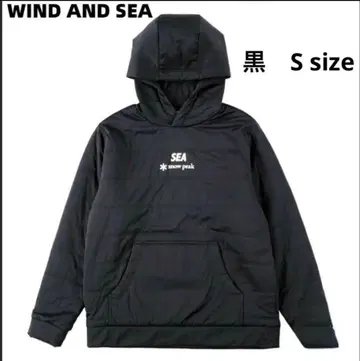 WIND AND SEA 블랙 후드 부착 후드티 S 사이즈