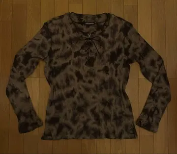 레이스업 레이스업 긴팔 티셔츠 y2k 헤이세이 시크 스타일 갸루