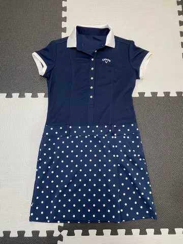 캘러웨이 네이비 도트 무늬 폴로 원피스 L 사이즈