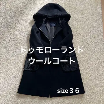 투모로우랜드 TOMORROWLAND 울 100% 코트 블랙