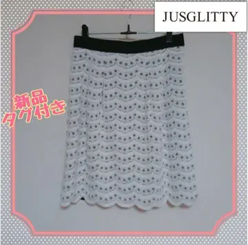 [새상품] JUSGLITTY 저스길리티 플레어 레이스 스커트