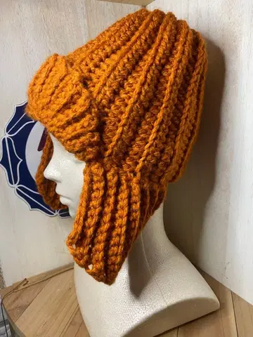 귀도리 니트 모자 플라이트 캡