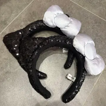 고양이 귀 머리띠 스팽글 장식