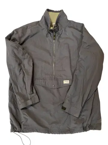 안감 플리스 하프 지퍼 빅 실루엣 나일론 아노락 스탠드 블루종