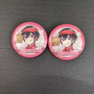 컬러풀 피치 유안군 다이너 캔 배지 2점