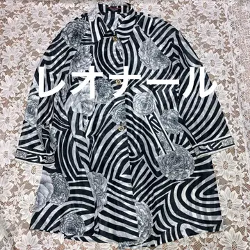 LEONARD 플라워 프린트 긴팔 튜닉 원피스 코트