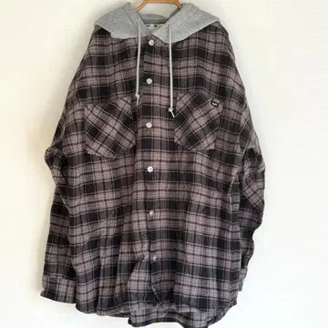 엑스걸 후드 부착 셔츠 M 사이즈