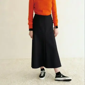 AURALEE 네이비 플레어 스커트 사이즈 1