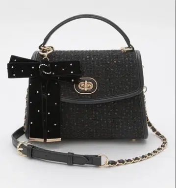 [RANDA] 2WAY 리본 참 핸드백