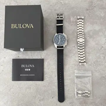 Bulova 크로노그래프 손목시계 블랙 새상품급 미사용에 가까움