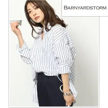 BARNYARDSTORM 밴야드 스톰 레이스업 스트라이프 셔츠