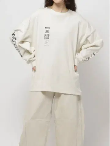 니코앤드 다트 루즈 프린트 롱 T셔츠