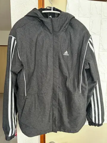 adidas WINDBOY 후드 부착 저지 AXS 그레이