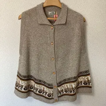 INCAREAL 인카리얼 판초 스타일 베스트 알파카 혼방 페루제