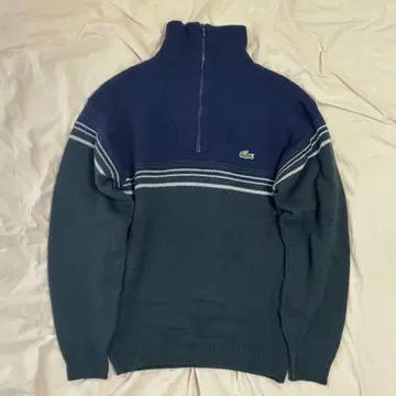 90s LACOSTE SPORT 라코스테 니트 하프 지퍼 네이비