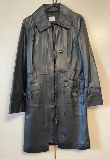 램 가죽 롱 코트