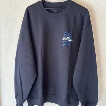 Stapes 로고 프린트 블랙 남성용 맨투맨 L 사이즈 가을 겨울