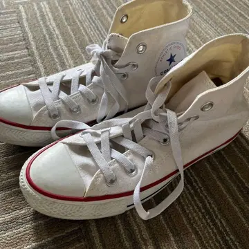 CONVERSE 화이트 하이컷 스니커즈