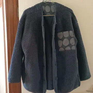 새상품급 XL 사이즈 블랙 유니클로 x 마리메꼬 플리스 가디건