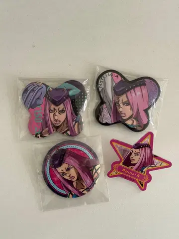 죠죠의 기묘한 모험 스톤 오션 나르시소 안나수이 배지 4개 세트