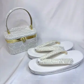 새상품 조리 백 세트 후리소데용 벨벳 화이트 프리 사이즈 2026