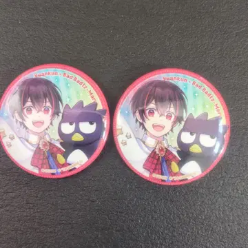 컬러풀 피치 유안 군 산리오 캔 배지 2점