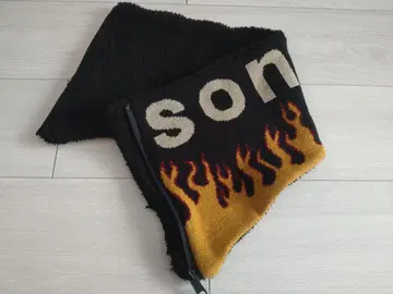 VANSON 반손 니트 넥워머 와이어 패턴