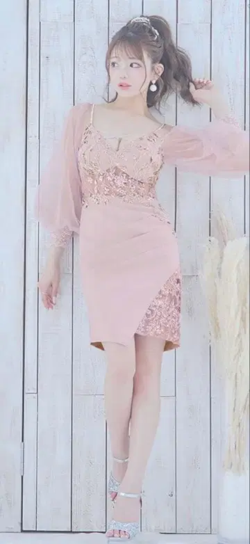 JEWELS 쥬얼스 드레스 핑크 S 사이즈