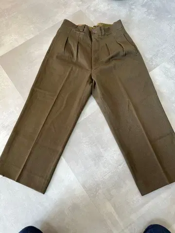 50년대 프랑스군 울 개버딘 슬랙스 브라운