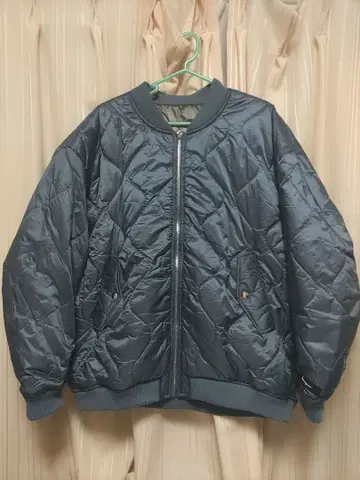 Eve 하라페코 상점 리버서블 MA-1 블루 L 사이즈