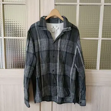 스노우피크 체크 무늬 긴팔 셔츠