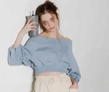 pinue 벌룬 슬리브 컷 상의 SAX