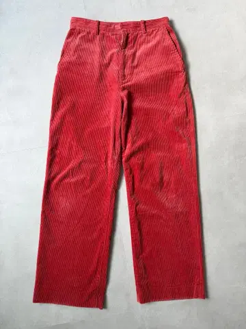 스티븐 앨런 빨간색 코듀로이 스트레이트 레그 팬츠 L