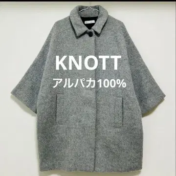 KNOTT 노트 투모로우랜드 알파카 100% 코트 그레이