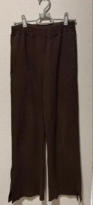 PHEENY/T/C BIG WAFFLE SIDE SLIT PANTS