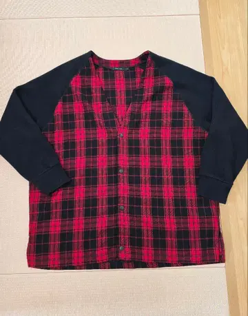 niko and - 아우터 봄/가을 빨간색 체크 L 사이즈